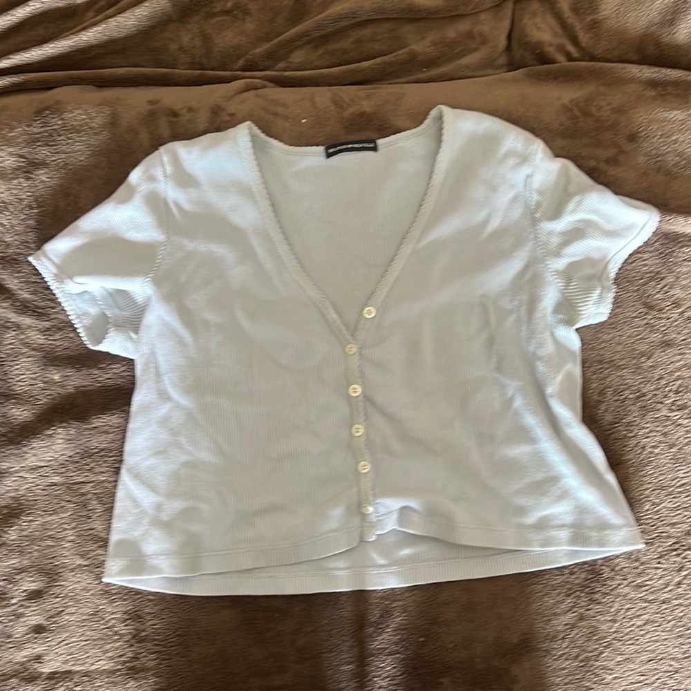 Brandy Melville light blue button down top